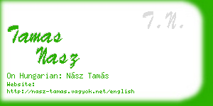 tamas nasz business card