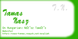 tamas nasz business card